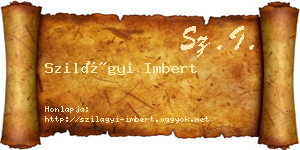 Szilágyi Imbert névjegykártya